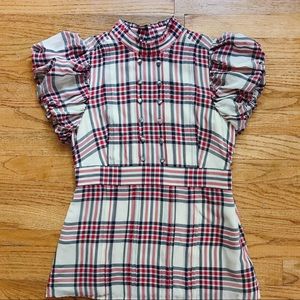 💂🏻Juicy Couture Pleated Puff Sleeve Top Sz 2